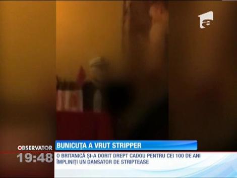 O britanică de 100 de ani a ajuns celebră pentru că de ziua ei şi-a comandat un stripper
