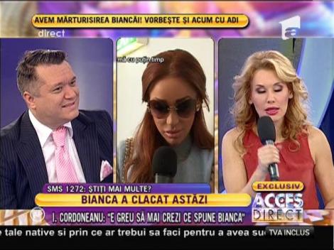 Bianca: "Toţi am înşelat odată!"