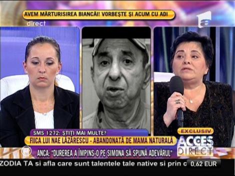 Fiica lui Nae Lăzărescu, abandonată de mama naturală