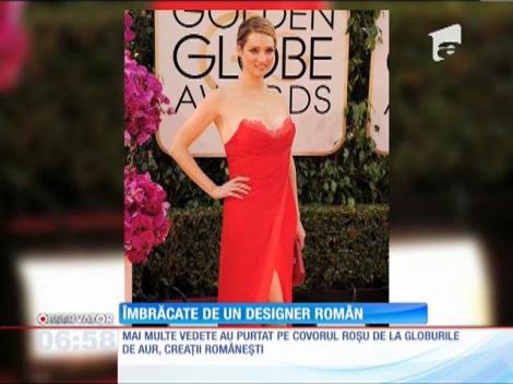 Actriţe celebre de la Hollywood au purtat creaţiile unui designer român la Globurile de Aur 2014!