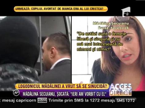 Logodnicul Mădălinei Secuianu ar fi vrut să se sinucidă!