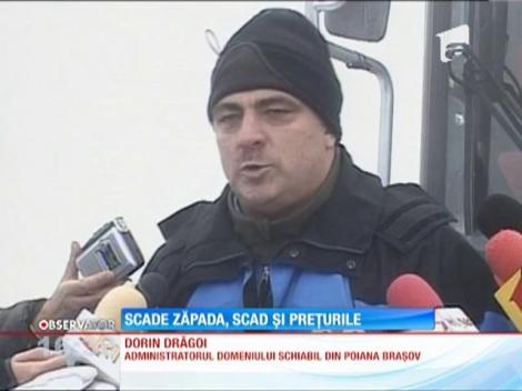 Iarna se ţine doar pe culmi înalte