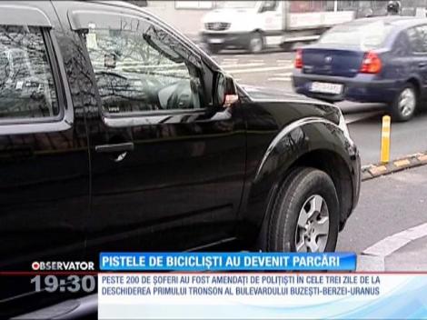 Pistele de bicicliști au devenit parcări