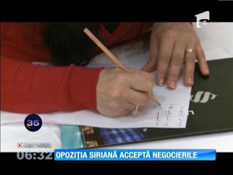 Coaliţia opoziţiei din Siria acceptă negocierile pentru pace
