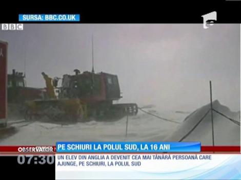 Un elev de 16 ani a devenit cea mai tânără persoană care a ajuns la Polul Sud