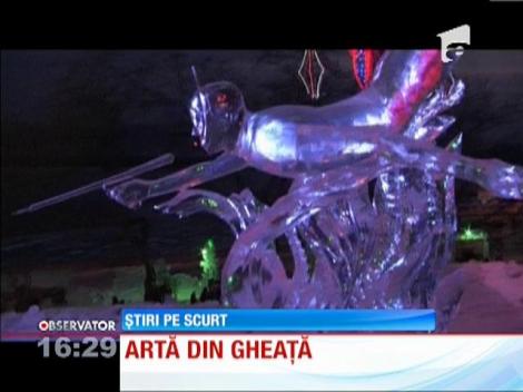 Expoziţie de sculpturi impresionante din gheaţă, în Rusia