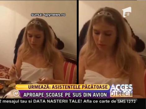 Corina s-a lăsat filmată doar într-un prosop!