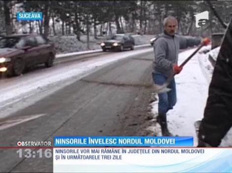Ninsorile învelesc nordul Moldovei