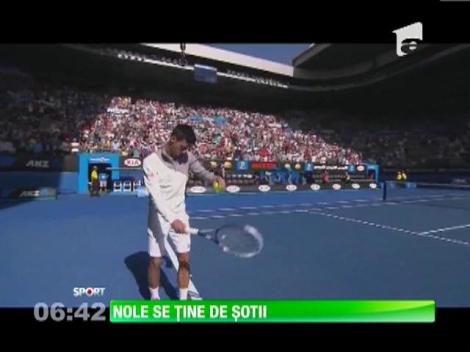 Novak Djokovic s-a distrat pe seama antrenorului său, Boris Becker