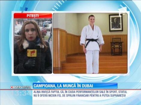Campioana la judo, Alina Zaharia, la muncă în Dubai