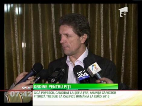 Gică Popescu, ordine pentru Piţurcă