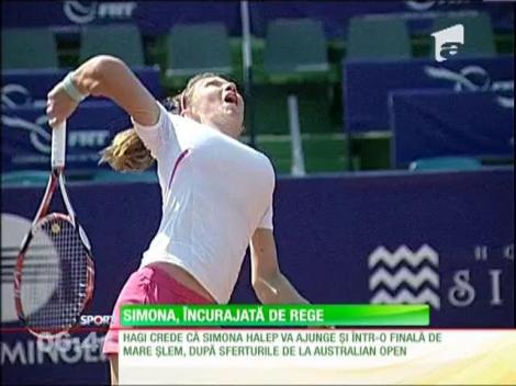 Simona Halep, încurajată de Hagi