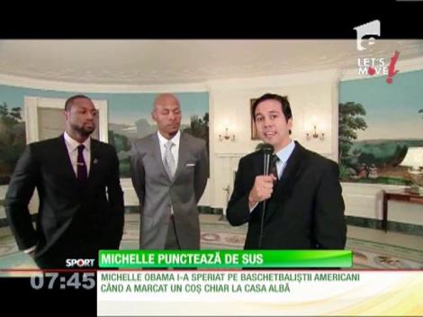 Michelle Obama şi-a dat întâlnire la Casa Albă cu unii dintre cei mai tari baschetbalişti din NBA