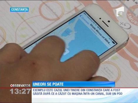 O tânără din Constanţa a fost salvată cu un telefon performant
