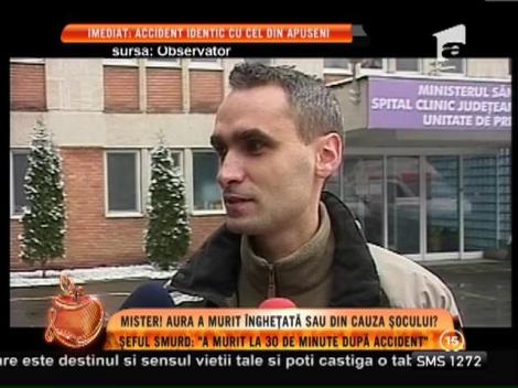 Seful SMURD: "Aura a murit la 30 de minute dupa accident!"