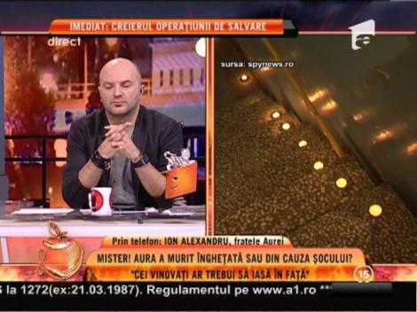 Ion Alexandru, fratele Aurei: " Cei vinovati ar trebui sa iasa in fata!"