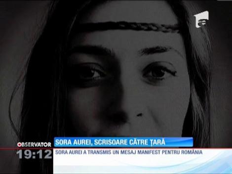 Sora Aurei a transmis un mesaj manifest pentru România