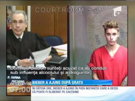 Justin Bieber a ajuns după gratii după ce a fost prins la volan beat, drogat şi cu permisul expirat