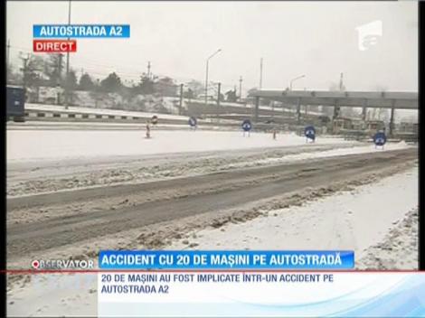 Accident în lanţ pe Autostrada Soarelui