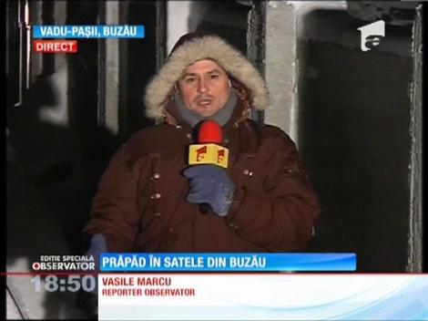În satele din Buzau, nămeţii  ajung pâna la 2 metri înalţime