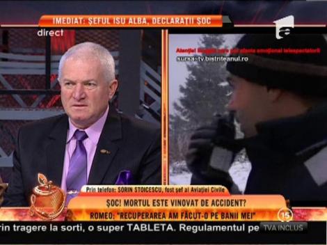 Romeo Lupu, pilot SMURD implicat într-un accident aviatic: "Recuperarea am făcut-o pe banii mei"