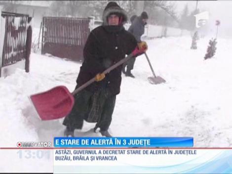 Stare de alertă în Buzău, Brăila şi Vrancea