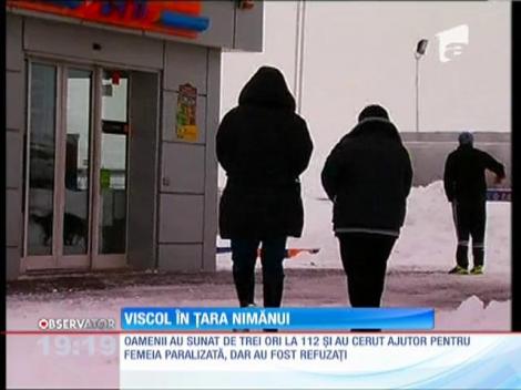 O femeie paralizată a dormit doua nopţi în maşină, împreună cu familia ei, pe Drumul European 85