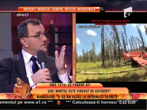 Constantin Manolache, fost pilot: "Avionul trebuia monitorizat, era un zbor de urgenţă"