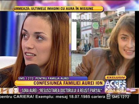 Sora Aurei Ion: "Îşi dorea să înţeleagă cum se face un transplant de ficat pentru că vroia să îşi ajute părinţii"