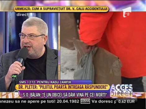 Prodecanul Facultăţii de Inginerie Aerospaţială: "Adrian Iovan poartă întreaga răspundere a accidentului!"