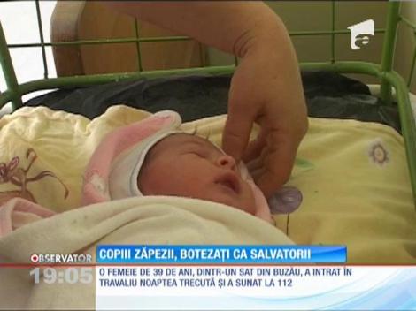 Copiii salvaţi din nămeţi, botezaţi ca salvatorii