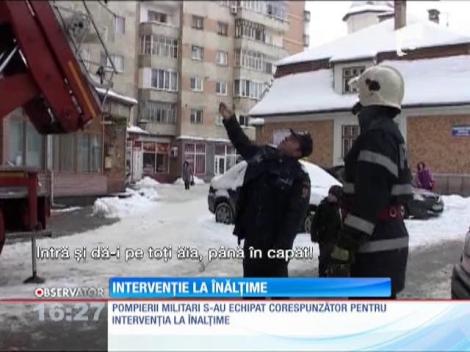 Intervenție la înălțime în Bistrița