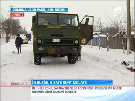 În Buzău, 5 sate sunt izolate