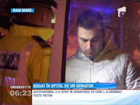 Băgat în spital de un semafor