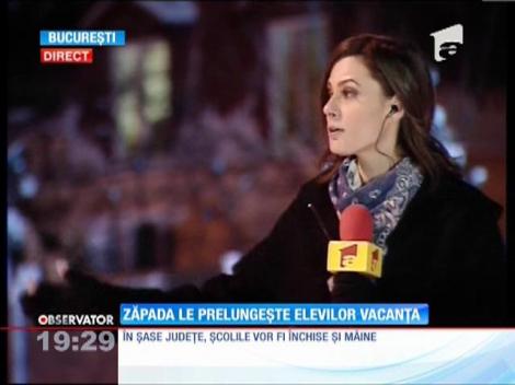 Zăpada le prelungeşte vacanţa elevilor