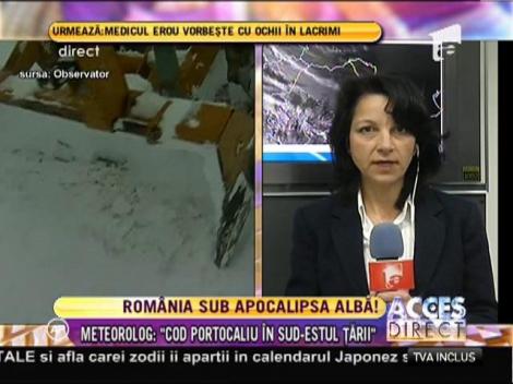 Avertizare de cod galben şi cod portocaliu de viscol pentru mai multe judeţe din ţară