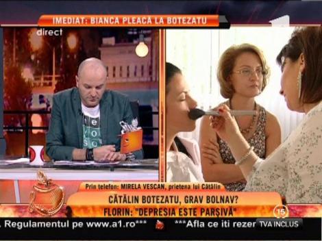 Mirela Vescan: "Cătălin Botezatu a avut două preinfarcturi"