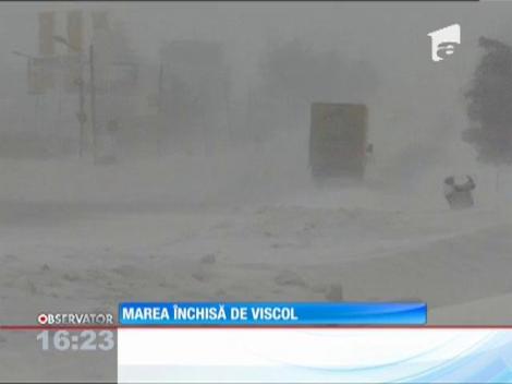 Codul roşu de viscol! Porturile de la Marea Neagră au fost închise, iar traficul naval suspendat