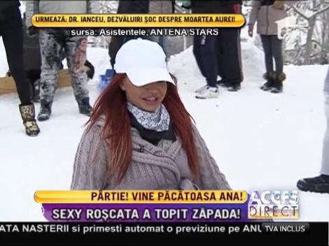 Ana Maria Mocanu s-a dat cu punga pe pârtie!