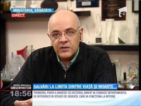 Raed Arafat, numit la conducerea noului Departament pentru situatii de Urgenta