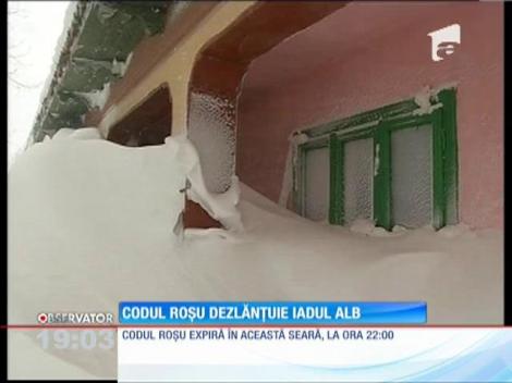 Cod roşu de viscol! Ninsori şi vânt de 100 km/h