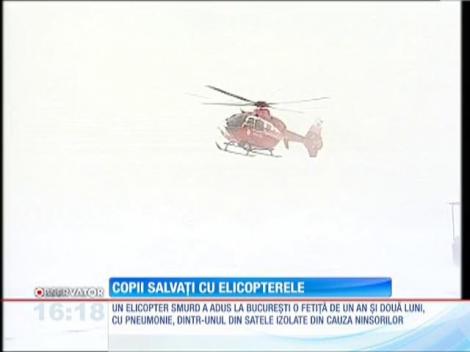 Copii salvati cu elicopterele