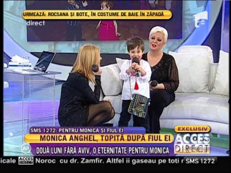 Monica Anghel, topita dupa fiul ei