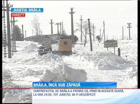 Brăila, încă sub zăpadă