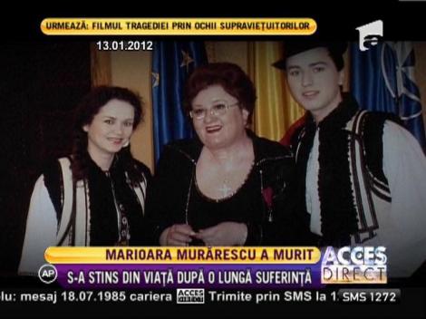 Marioara Murărescu s-a stins din viaţă