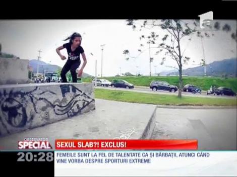 Special! Acrobaţii pe skateboard, la feminin