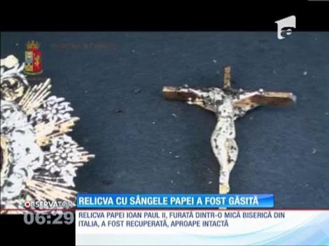 Relicva cu sângele Papei a fost găsită