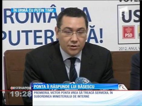 Ponta îi răspunde lui Băsescu
