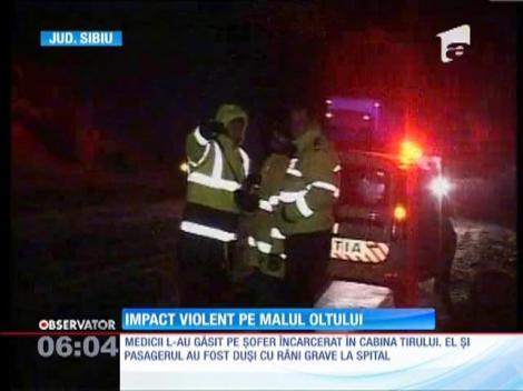 Impact violent pe malul Oltului