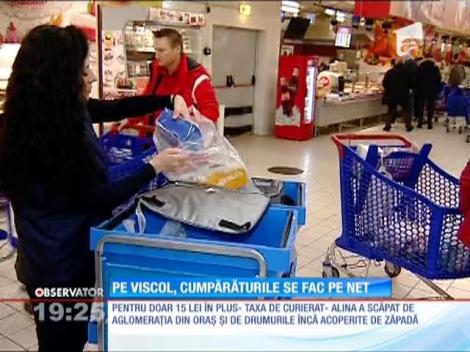 Pe viscol, cumpărăturile se fac pe net